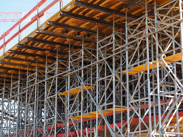 scaffolding on construction